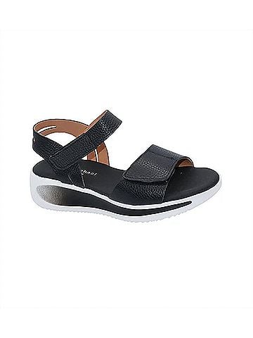 Eric Michael Women's Augusta Open-Toe Sandal in Black (view 1)