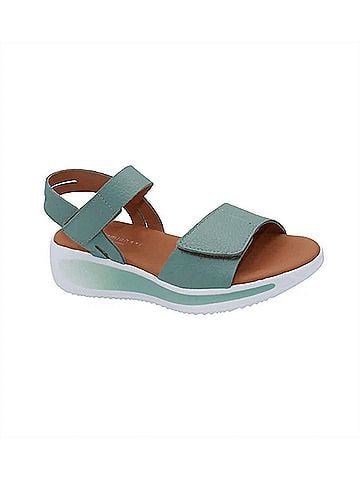 Eric Michael Women's Augusta Open-Toe Sandal in Teal (view 1)