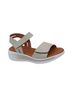 Eric Michael Solid Brown Women's Augusta Open-Toe Sandal in Bone Size EU 41 - photo 1