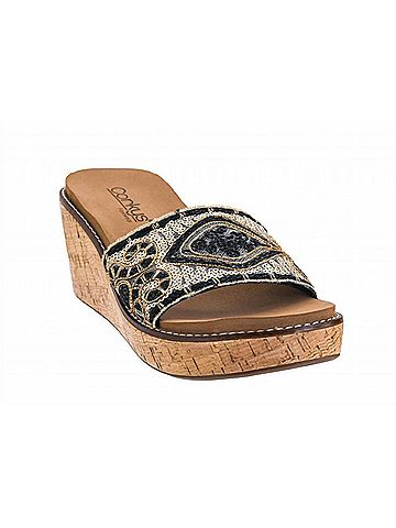Corkys Women's Wanderlust Sandal in Black/ Brown (view 2)