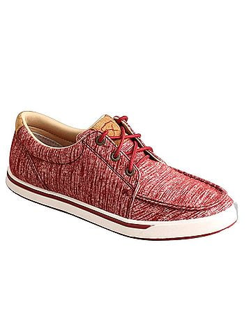 Twisted X Women's Kicks Casual Lace Shoe in Red (view 2)