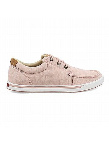 Twisted X Women's Kicks Casual Lace Shoe in Baby Pink (view 1)