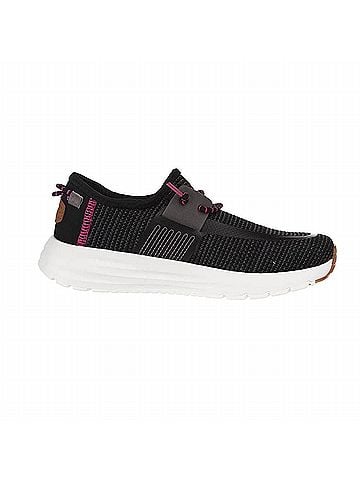 Hey Dude Women's Sirocco Stretch Sox Athletic Shoe in Black Onyx/Pink (view 1)