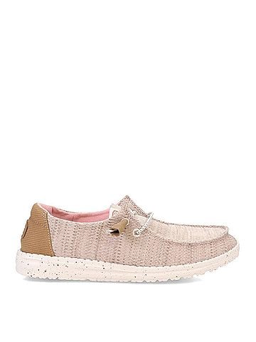 Hey Dude Women's Wendy Sport Mesh Casual Shoe in Walnut (view 1)