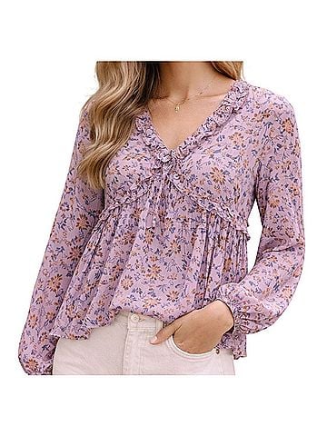 Easel Long Sleeve Blouse (view 1)