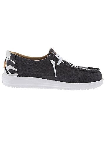 Hey Dude Youth Wendy Y Animal Casual Shoe 2 Mo in Black Cow (view 1)