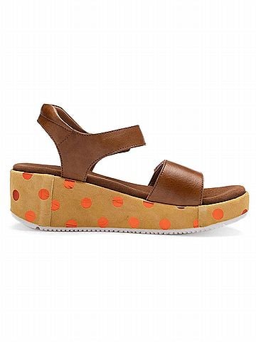 Ara Women's Rosepetal Platform Sandal in Cognac/Orange (view 1)