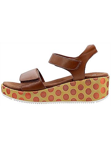 Ara Women's Rosepetal Platform Sandal in Cognac/Orange (view 2)
