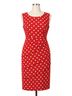 Connected Apparel Polka Dots Red White Casual Dress Size 16 - photo 1
