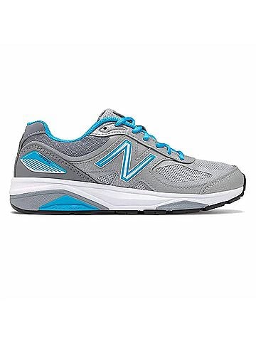 New Balance Women's 1540v3 2a Width in Silver / Polaris (view 1)