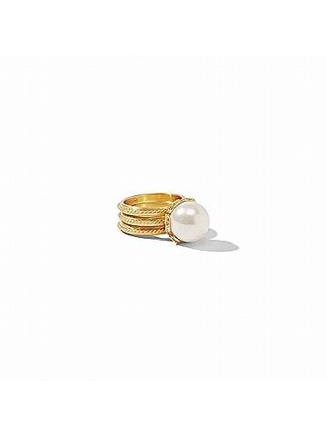 Julie Vos Women's Delphine Pearl Ring Set in Gold (view 1)