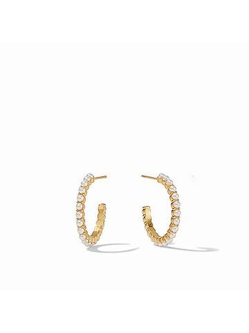 Julie Vos Women's Juliet Hoop Earrings in Pearl Gold (view 1)