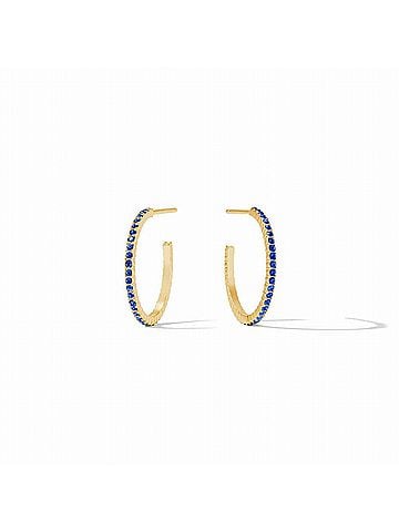 Julie Vos Women's Windsor Hoop Earrings in Sapphire Blue (view 1)