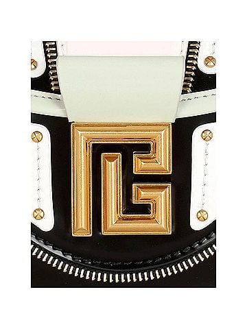 Balmain Women's Blaze Leather Baguette Top Handle Crossbody Bag in Mint Green (view 2)