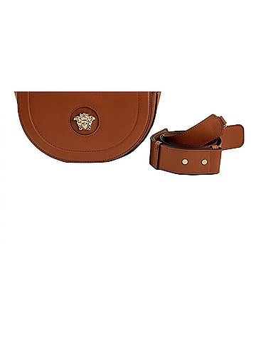 Versace Women's La Medusa Vitello Leather Half Moon Crossbody Bag in Summer (view 1)