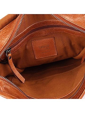 Latico Women's Camino Handcrafted Leather Crossbody Bags in Cognac (view 2)