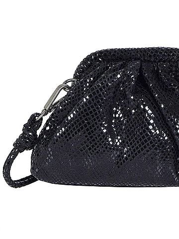 Latico Women's Foil Layla Leather Crossbody Bag in Black (view 2)
