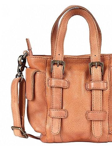 Latico Women's Myles Handcrafted Leather Crossbody Bags in Nude (view 2)
