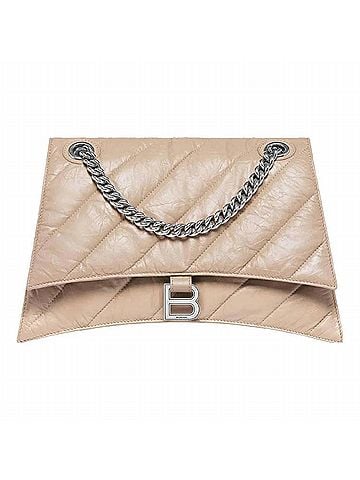 Balenciaga Women's Quilted Crush Chain Bag in Taupe (view 1)