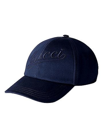 Gucci Unisex Baseball Hat With Embroidery in Navy (view 1)