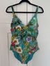 Jantzen Floral Multi Color One Piece Swimsuit Size 16 - photo 3