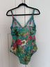 Jantzen Floral Multi Color One Piece Swimsuit Size 16 - photo 4