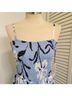 June & Hudson 100% Rayon Floral Blue White Jumpsuit Size XL - photo 3