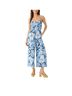 June & Hudson 100% Rayon Floral Blue White Jumpsuit Size XL - photo 1