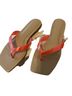 Vince. Tan Red Flip Flops Size 8 - photo 1
