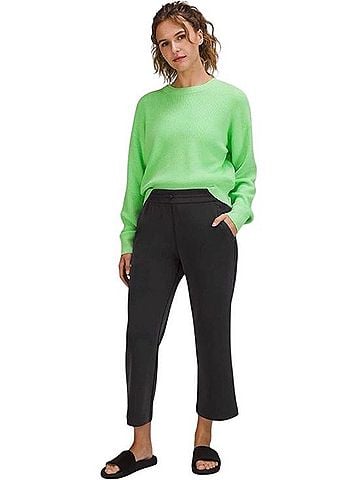 Lululemon Athletica Softstreme High Rise Straight Leg Crop Casual Pants (view 1)