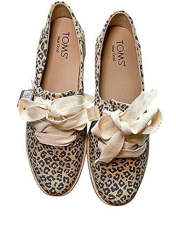 TOMS Carolina Lace Up Espadrille Animal Print Sneakers (view 2)