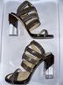 Maiyet 100% Calf Leather Snake Print Brown Ivory Heels Size EU 38 1/2 - photo 9