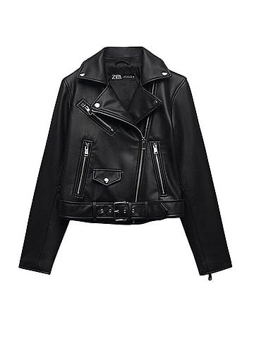 Zara faux leather Moto jacket Jacket (view 1)