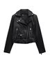 Zara 100% Faux Leather Black Jacket Size XS - photo 1