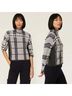 Club Monaco Plaid Gray Blue Pullover Sweater Size S - photo 4