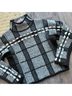 Club Monaco Plaid Gray Blue Pullover Sweater Size S - photo 10