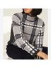 Club Monaco Plaid Gray Blue Pullover Sweater Size S - photo 5