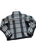 Club Monaco Plaid Gray Blue Pullover Sweater Size S - photo 2