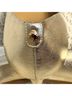 Michael Kors 100% Leather Gold Heels Size 10 - photo 6