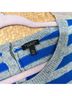 Talbots Stripes Leopard Print Blue Pullover Sweater Size 1X - photo 3