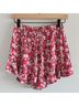 Kivari 100% Rayon Floral Red Ivory Shorts Size XS - photo 4