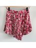 Kivari 100% Rayon Floral Red Ivory Shorts Size XS - photo 3