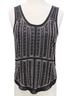 Parker 100% Polyester Solid Black Silver Tank Top Size XS - photo 1