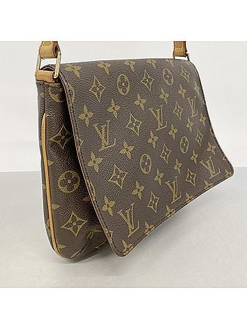 Louis Vuitton Louis Vuitton Monogram Musette Tango Short Strap Shoulder Bag M51257 Brown Women's (view 2)