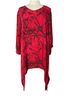 Chico's 100% Silk Floral Red Long Sleeve Blouse Size S - photo 1