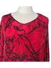 Chico's 100% Silk Floral Red Long Sleeve Blouse Size S - photo 2