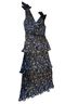Lulus 100% Polyester Floral Blue Cocktail Dress Size S - photo 1