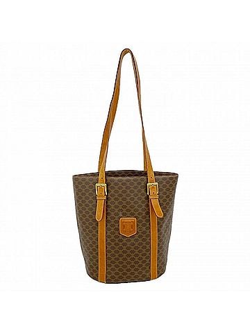 Céline Celine Macadam Tote Bag, Brown, Women's (view 1)
