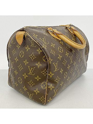 Louis Vuitton Louis Vuitton Monogram Speedy 30 Handbag M41108 Brown Women's (view 2)