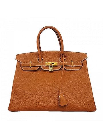 Hermès Hermes Birkin 35 Togo Gold Handbag (?H stamp) - Women's (view 1)